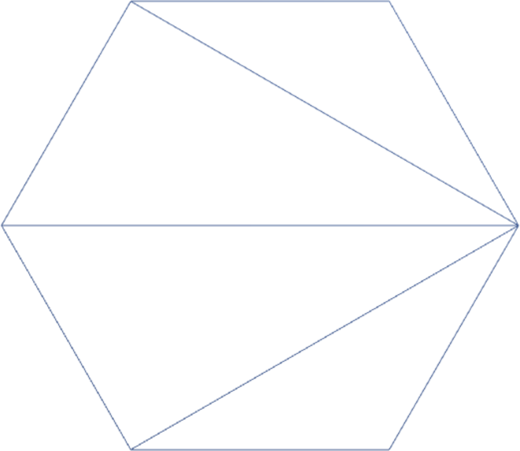 Wireframe hexagon